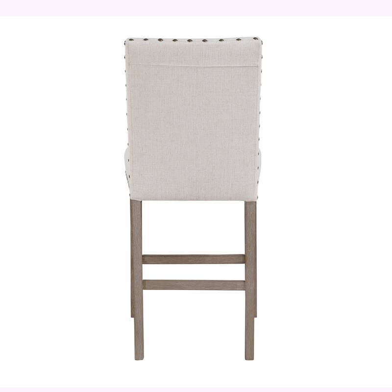 Marian White Bar Stools, Set of 2 Modern Upholstered Counter Stools