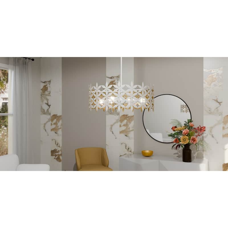 Piper 4-Light Matte White Pendant Light