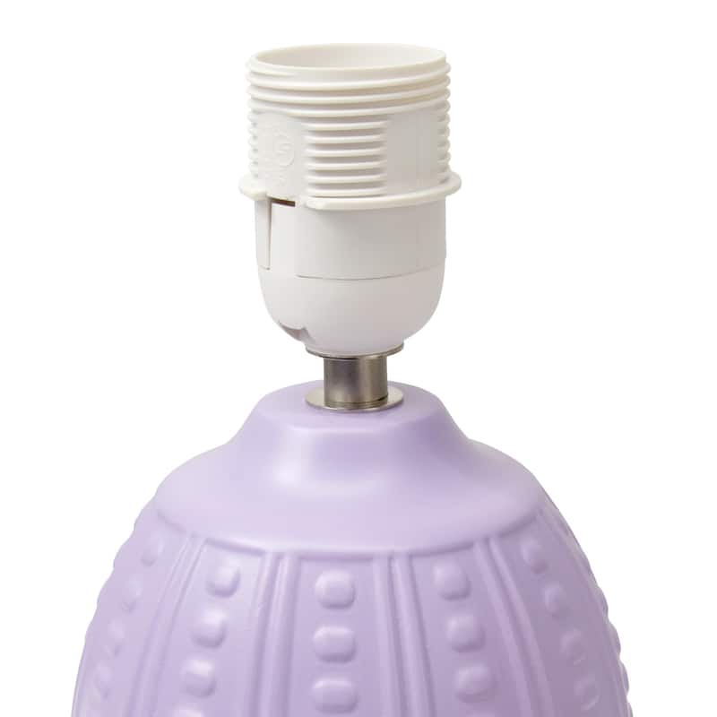 Mini Oval Table Lamp with Tapered Shade - 12.5" - Lavender