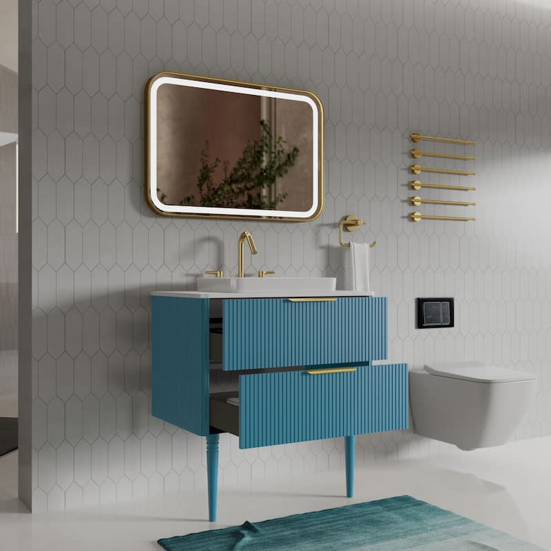 Freestanding Bathroom Vanity with Ceramic Sink