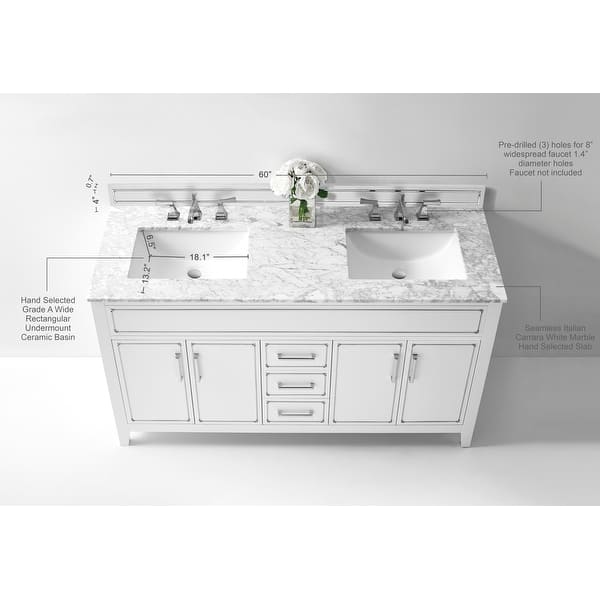 dimension image slide 0 of 8, Ancerre Designs Aspen Bathroom Vanity Set