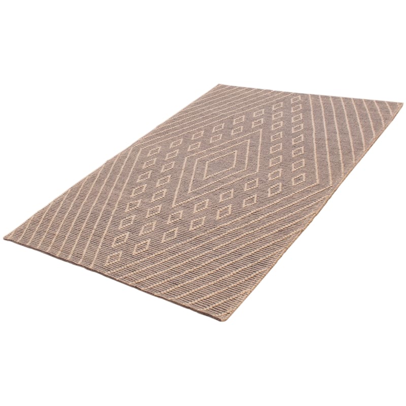 ECARPETGALLERY Braid weave Sienna Grey Wool Rug - 6'1 x 8'9