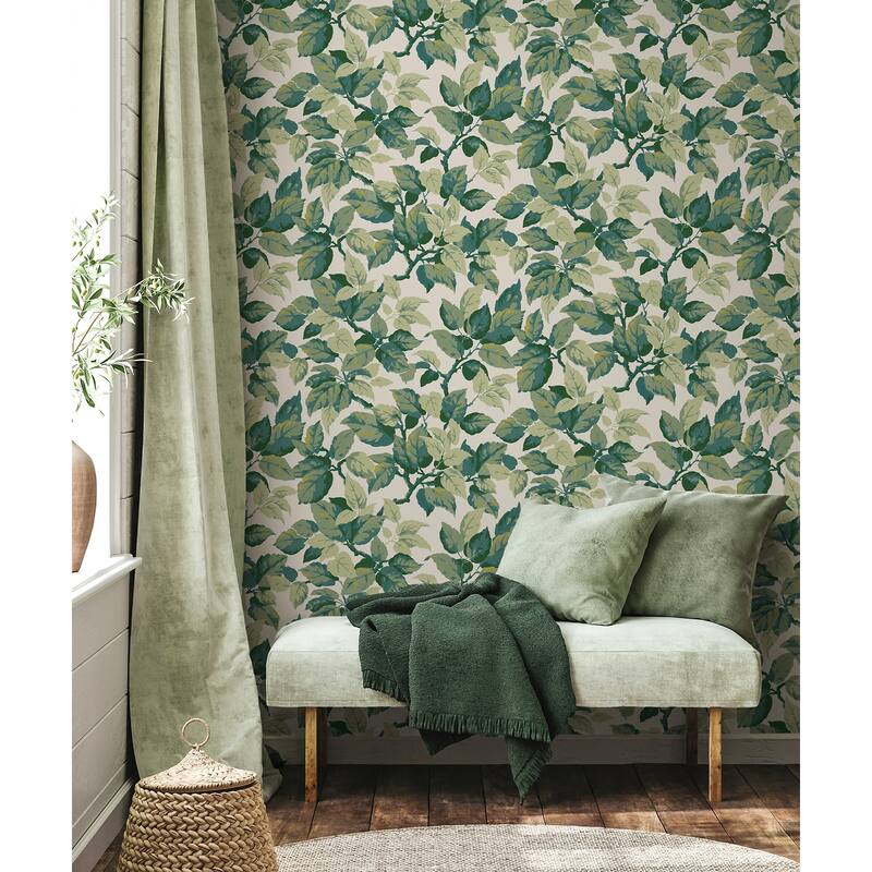 Canopy Green Leaf Wallpaper