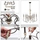 preview thumbnail 10 of 8, LALUZ Farmhouse 6-Light Rustic Wood Classic Chandelier for Living Dining Room
