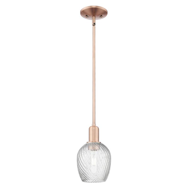 Innovations Lighting Endless Possibilities Arcadia - Salina - 1 Light 6" Stem Hung Mini Pendant - Antique Copper