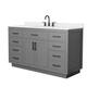 Option Dark Gray, Black Trim, White Quartz Top