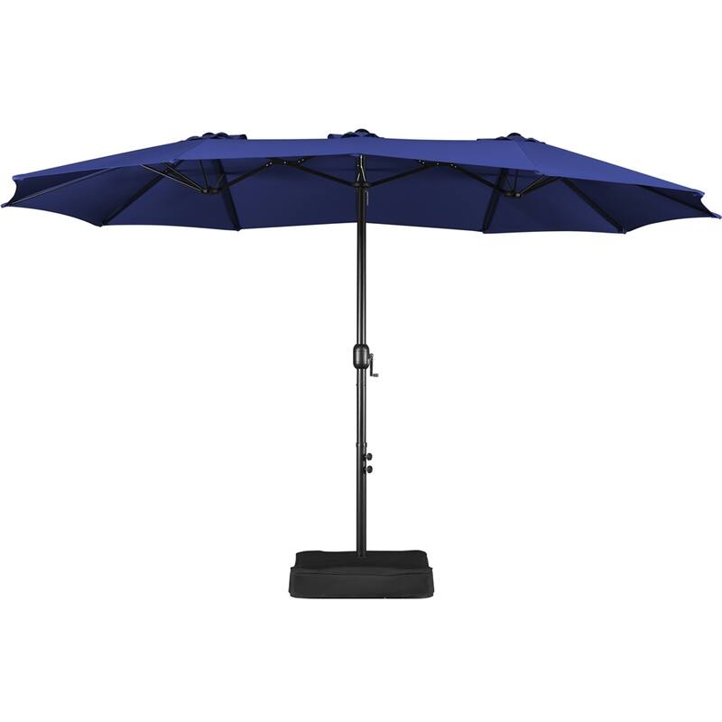 Yaheetech 13ft Twin Patio Parasol Outdoor Umbrella with Crank