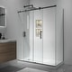 preview thumbnail 34 of 32, FELYL 48/60''W x 34''L x 76''H Frameless Sliding Corner Shower Enclosure Door