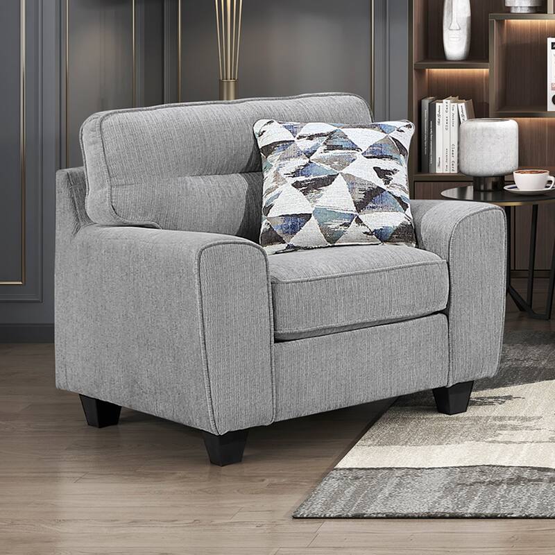 Garrison 39.5" Chenille Accent Chair - Removable Cushion Covers