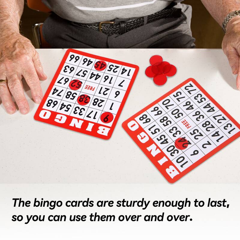 GSE™ Multi-Color Bingo Game Cards, Reusable Bingo Sheets. Family Bingo Game Accessories
