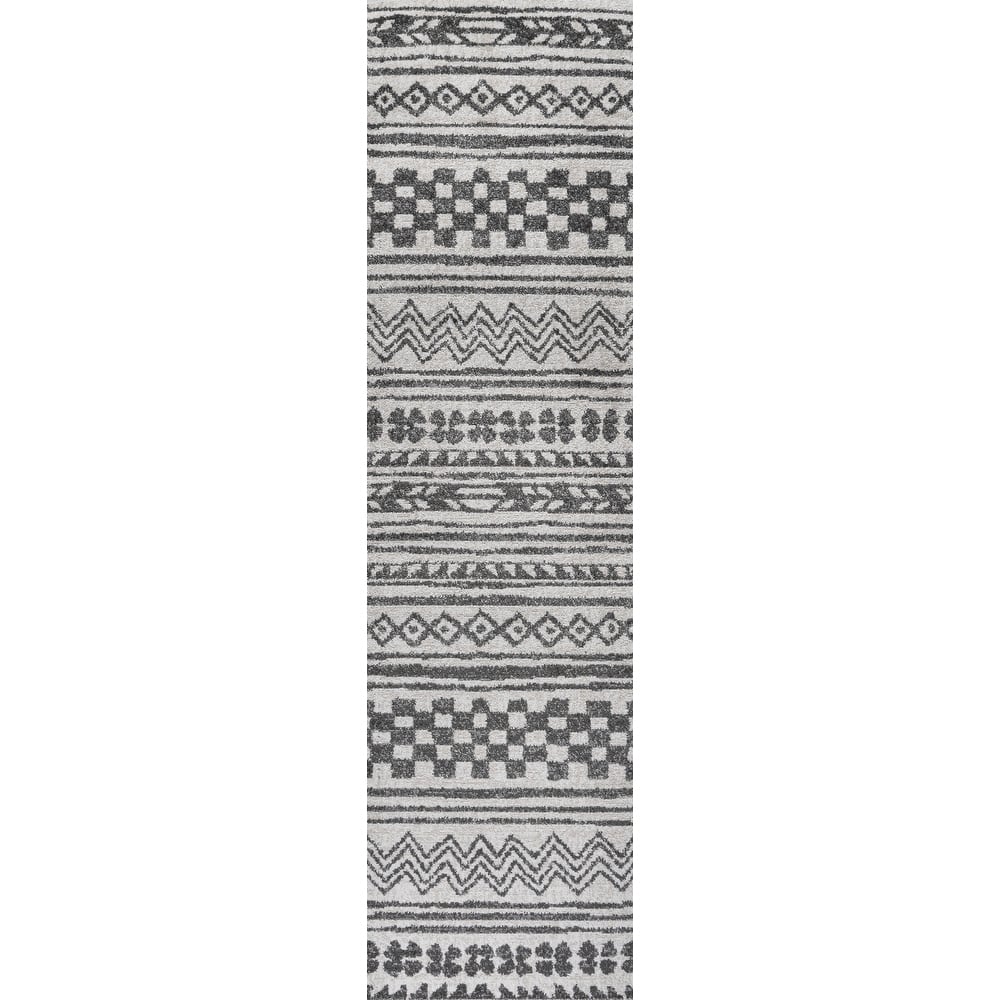JONATHAN Y Idris Tribal Geometric Stripe Area Rug