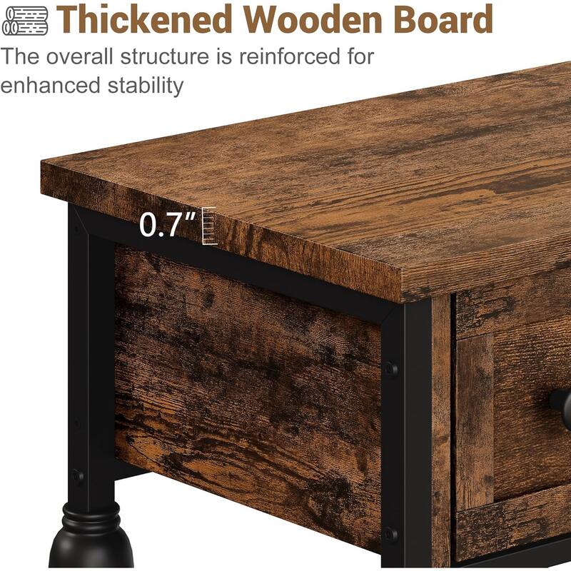 Entryway Console Table,3 Tier Industrial Metal Sofa Table for Living Room
