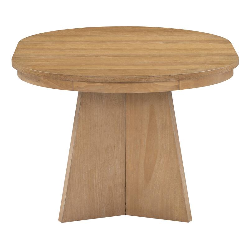 Extendable Dining Table with 16-inch Leaf