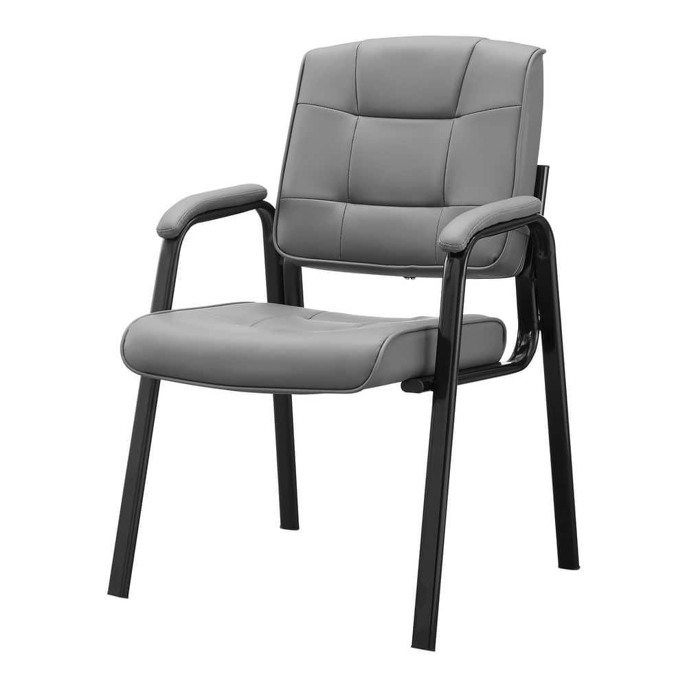 Heavy Duty Executive Chair with Padded Arm Rest - Leather Guest Chairs