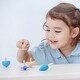 preview thumbnail 9 of 7, PlanToys Wooden Mini Spinning Tops - Blue