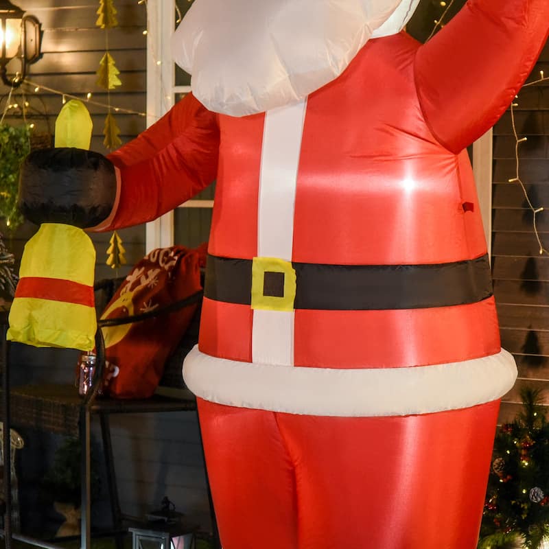 HOMCOM 8 ft. Santa Inflatable Christmas Decoration