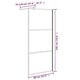 preview thumbnail 6 of 71, vidaXL Walk-in Shower Wall multi size Half Frosted ESG Glass Black Dark ESG (30.7"-31.5") x 76.8" - Black