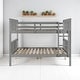 preview thumbnail 18 of 30, Full Over Full Bunk Bed with Convertible Design, Wooden Frame with Guardrails, No Box Spring Required,Guest Room Furniture
