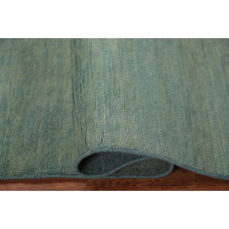 Green & Blue Gabbeh Oriental Rug Handmade Wool Carpet - 2'10" x 6'1"
