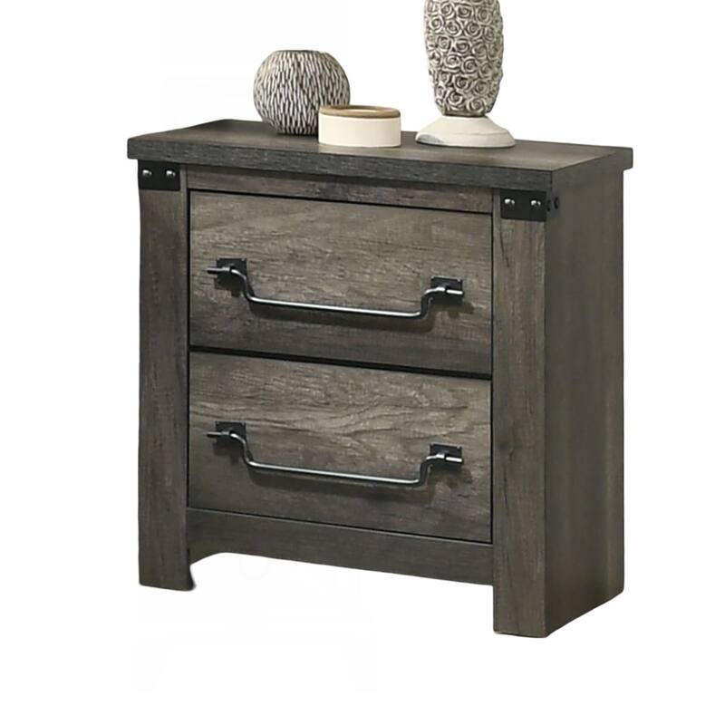 Charming Wooden Nightstand with Stylish Handles for Bedroom Enhancement
