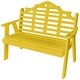 preview thumbnail 3 of 12, Poly 4' Marlboro Garden Bench Lemon Yellow