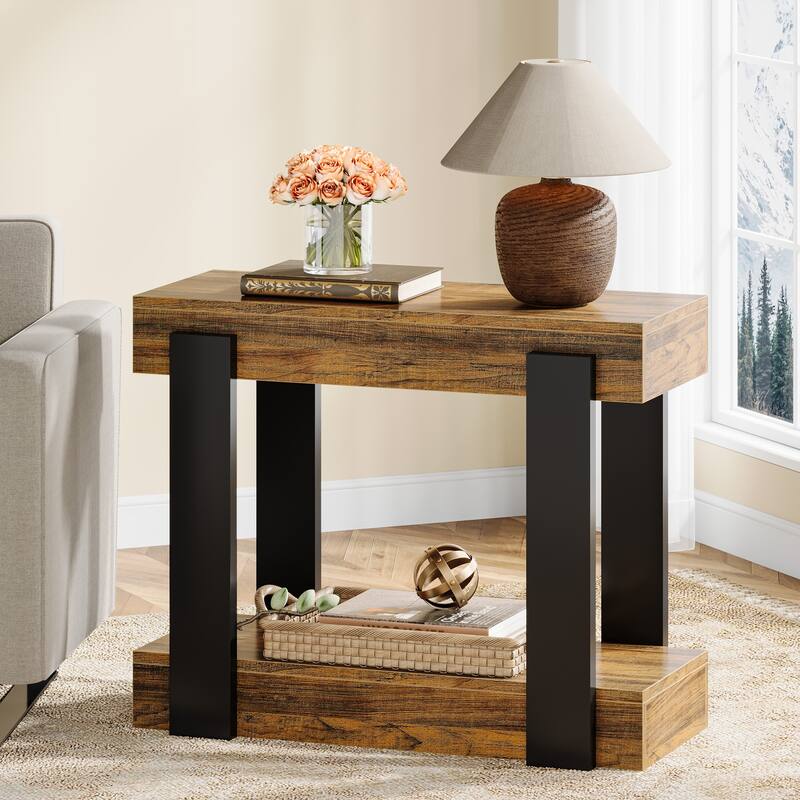 31.5-inch Modern Side Table with Storage for Living Room - 1pcs