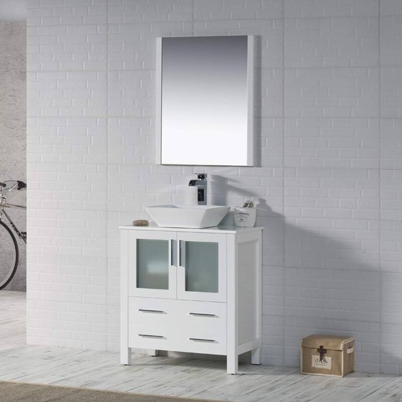 Blossom Sydney 30" Bathroom Vanity with Ceramic Vessel Sink and Mirror