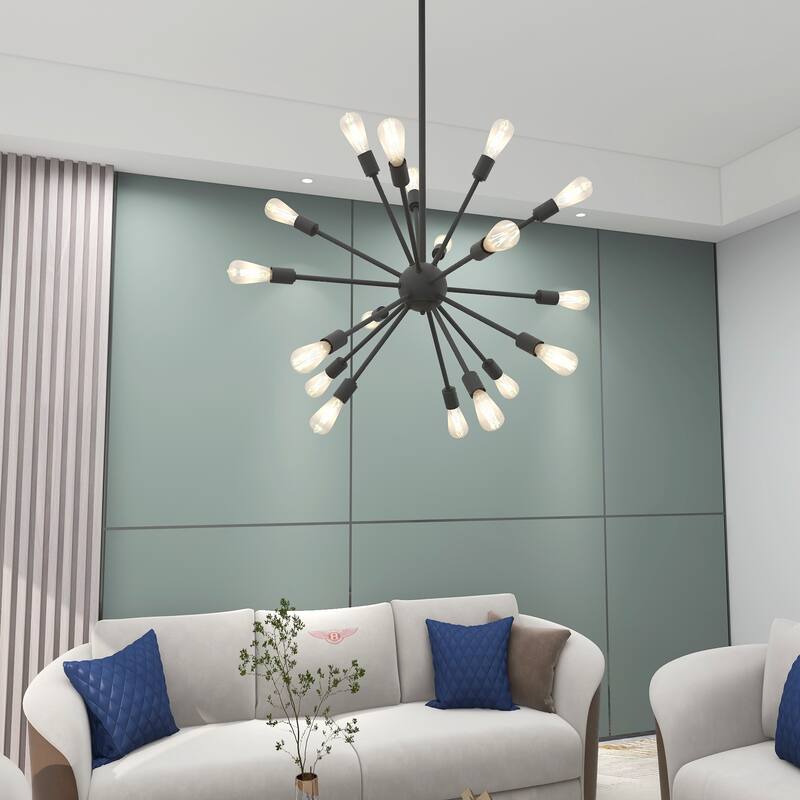 18 Light Sputnik Sphere Chandelier - 27.36"x74.45"