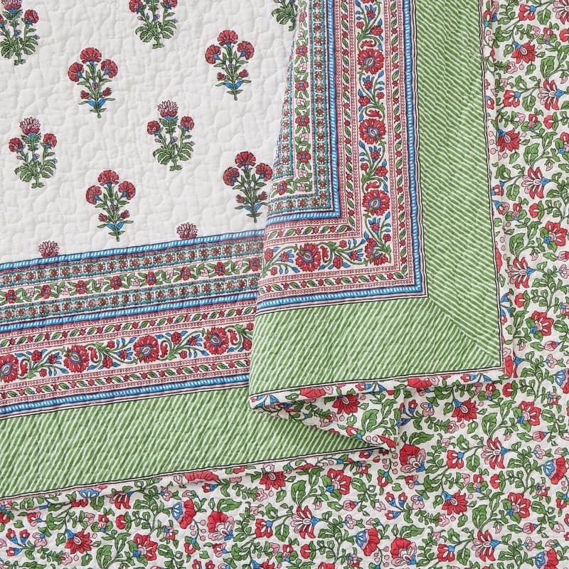 Modern Heirloom Serena Floral Reversible Cotton Quilt Set