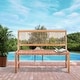 preview thumbnail 2 of 5, Chic Teak Castle Outdoor Teak Wood Patio & Garden Bench without Arms, 4 foot