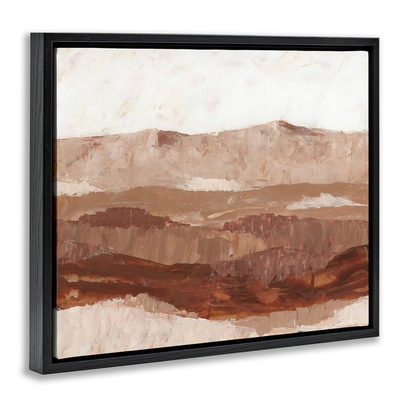 Stupell Abstract Canyon Painting Framed Floater Canvas Wall Art Design by BlursByAI