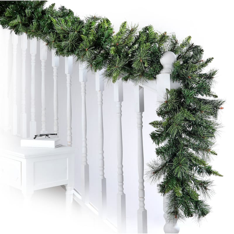 Belgium Garland 14", Roll Of 100ft - Natural Green - 100' x 14"W