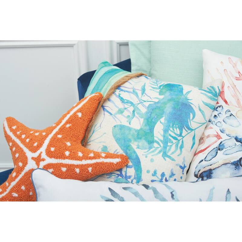 18" x 18" Mermaid 2 Embroidered Throw Pillow
