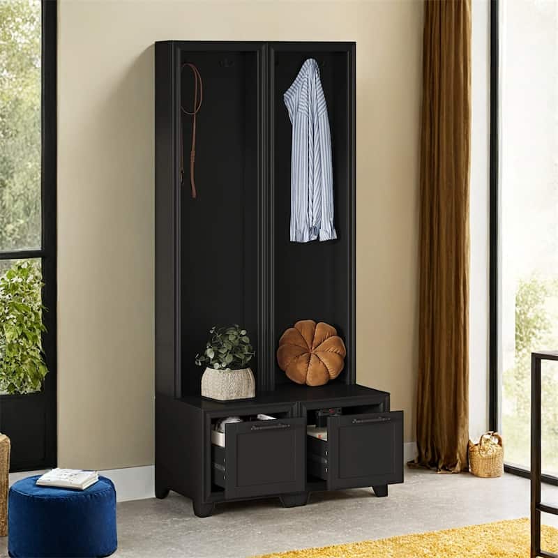 Elegant Free Standing Hall Tree Set of 2,3-IN-1 Entryway Coat Rack