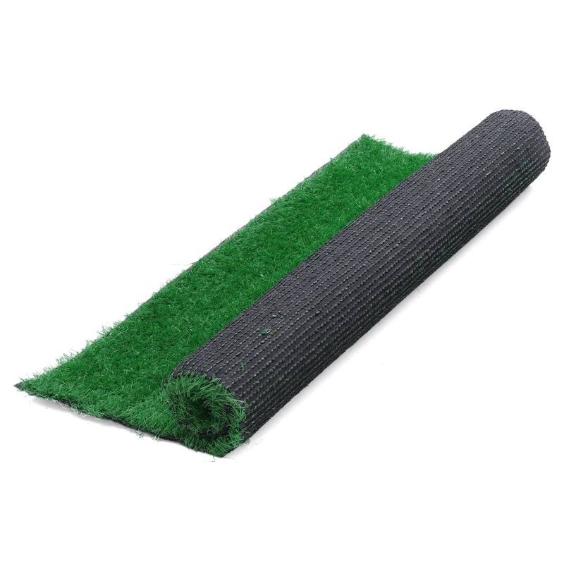 Timechee 6.5' x 10' Faux Green Grass Turf Indoor Outdoor Area Rug - 6.5ft x 10ft
