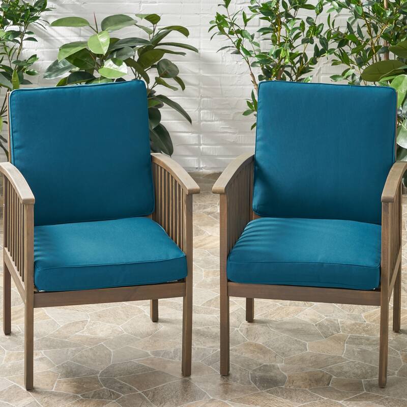 Coesse Outdoor Water Resistant Fabric Club Chair Cushions (Set of 2) by Christopher Knight Home
