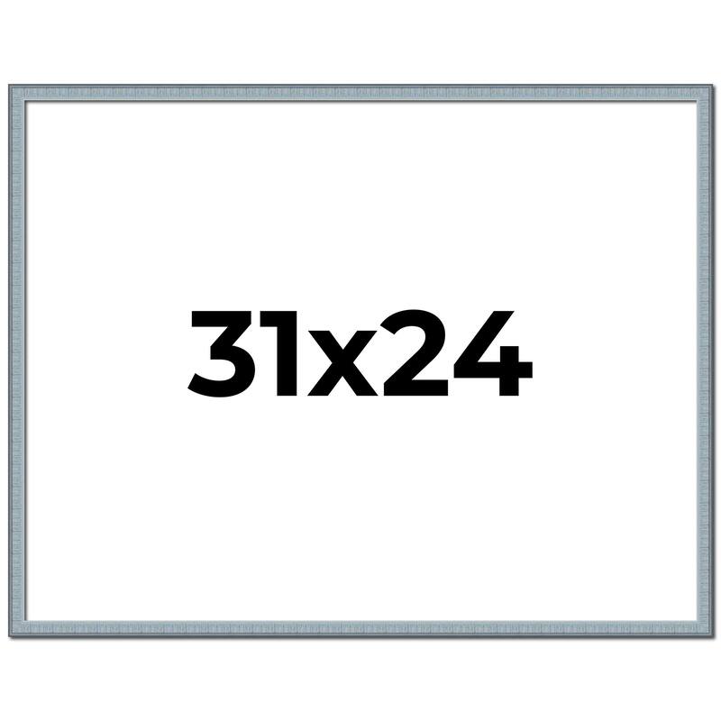 31x24 Frame Rustic Sky Blue Solid Wood Picture Frame | 0.75 Inch