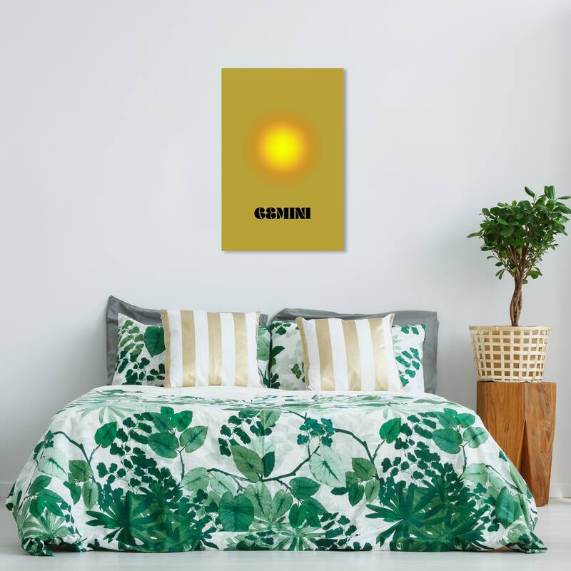 Wynwood Studio Canvas Spiritual and Religious Aura Gemini Yellow and Modern & Contemporary Wall Art Canvas Print - 36 x 24
