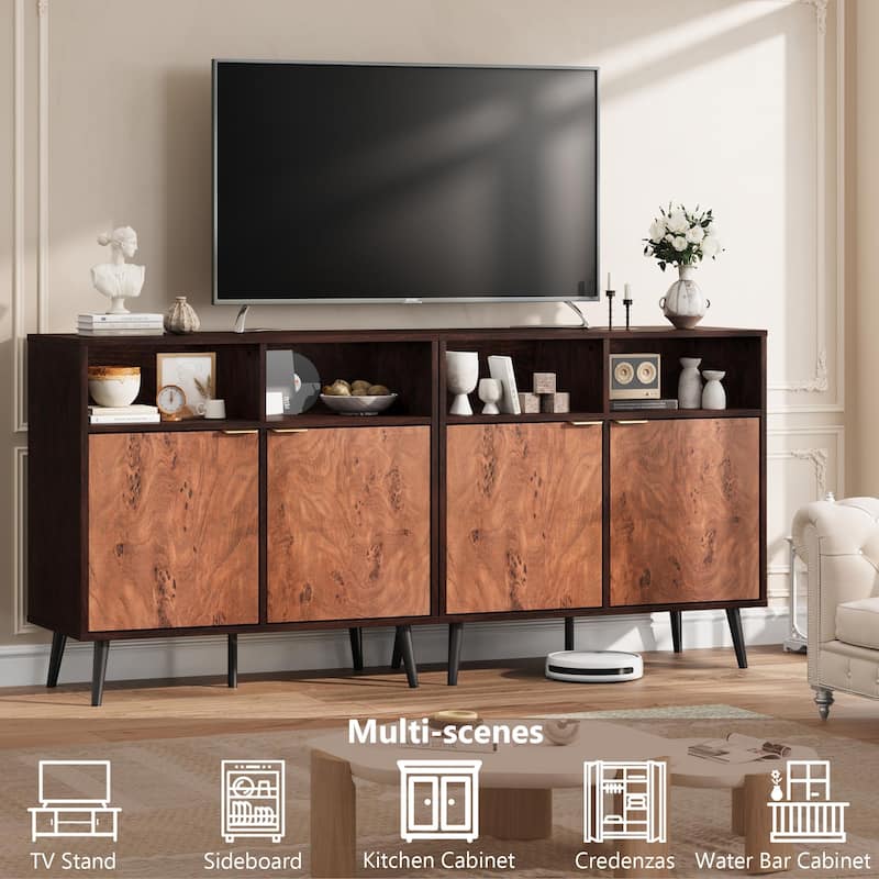 Buffet Cabinet Sideboard with Storage,31.5'' Credenza Storage Cabinet with Doors,Kitchen Buffet Coffee Station Cabinet