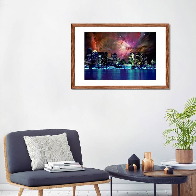 iCanvas "Boston, Massachusetts Orion Nebula Skyline" by 5by5collective