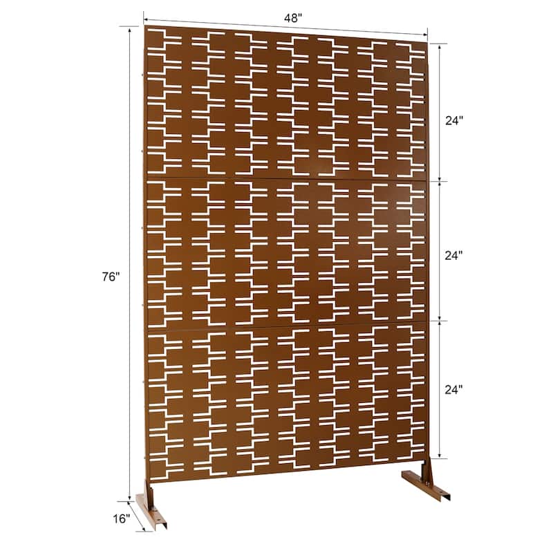 Outdoor & Indoor Privacy Screen Metal Privacy Screen 76" H×48" W