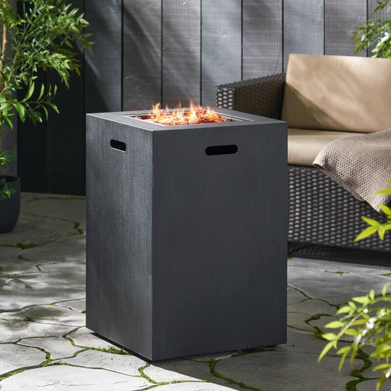 19.5" Outdoor Propane Fire Pit, 30,000 BTU, Tank Inside