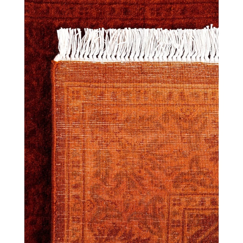 Fine Vibrance One-of-a-Kind Hand-Knotted Runner Rug - Gold, 2' 7" x 12' 4" - 2' 7" x 12' 4"