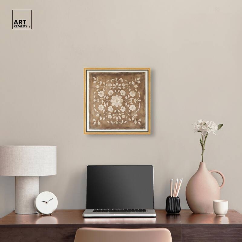 Floral Mandala Canvas by Art Remedy