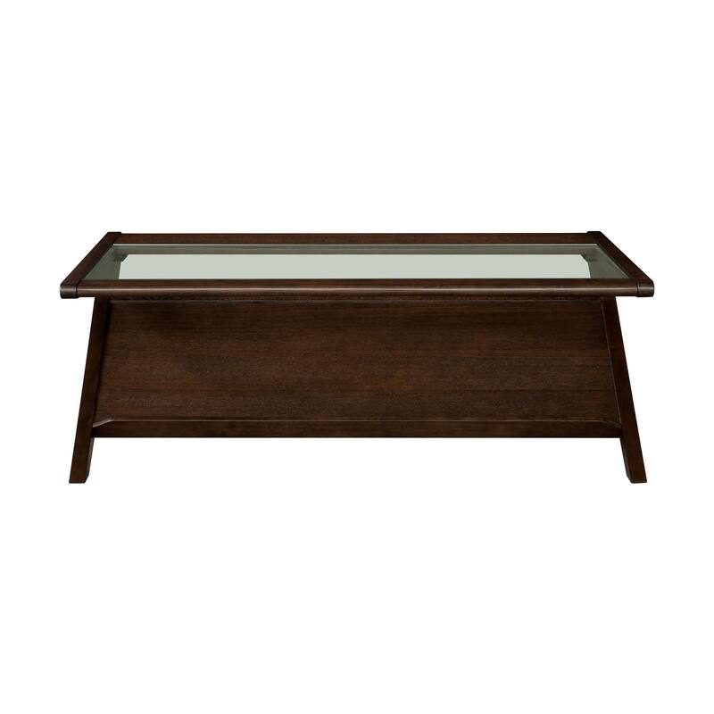 INK IVY Rocket Wood & Tempered Glass Coffee Table
