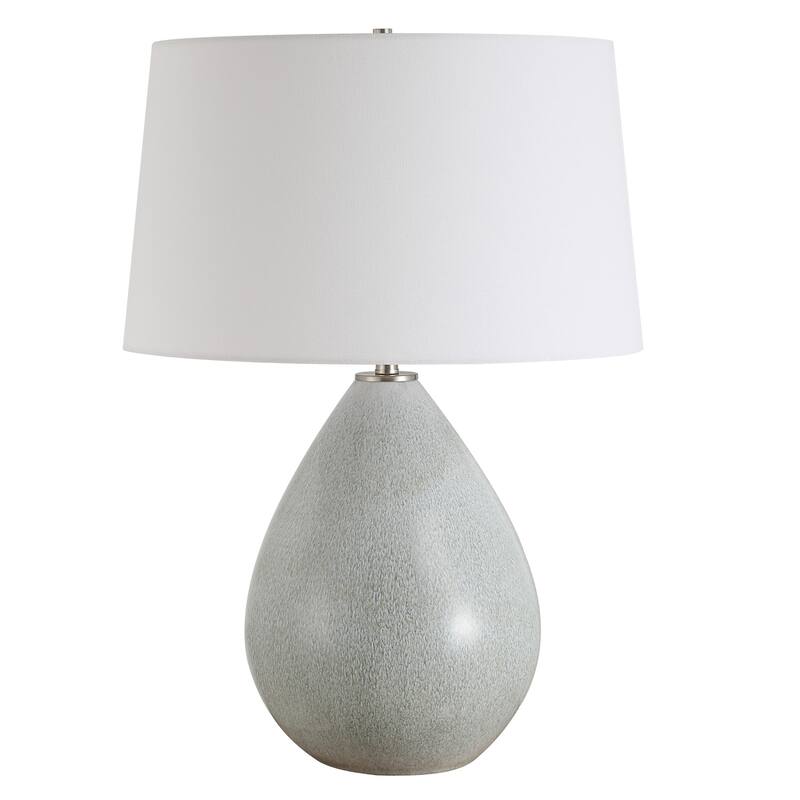 Teardrop Table Lamp with Tapered Shade - 24.25" - Gray