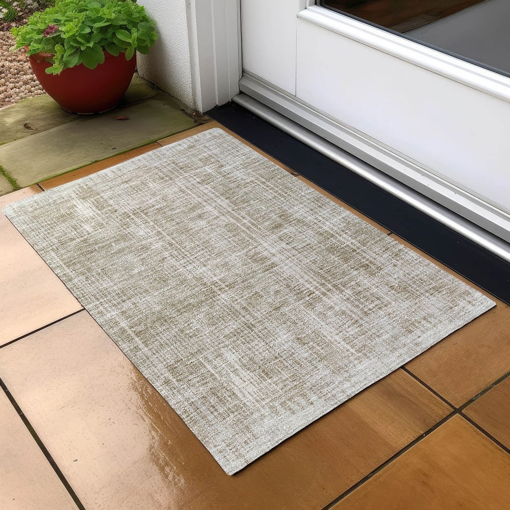 Machine Washable Indoor/ Outdoor Chantille Abstract Ombre Rug