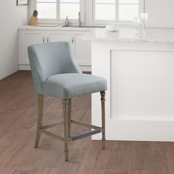 slide 2 of 11, Martha Stewart Bedford Delaney 25" Upholstered Counter Stool Blue