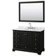 Option Dark Espresso / White Carrara Marble Top /