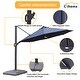preview thumbnail 13 of 35, Clihome 11Ft Solar Tube Light Aluminum Patio Umbrella with Base
